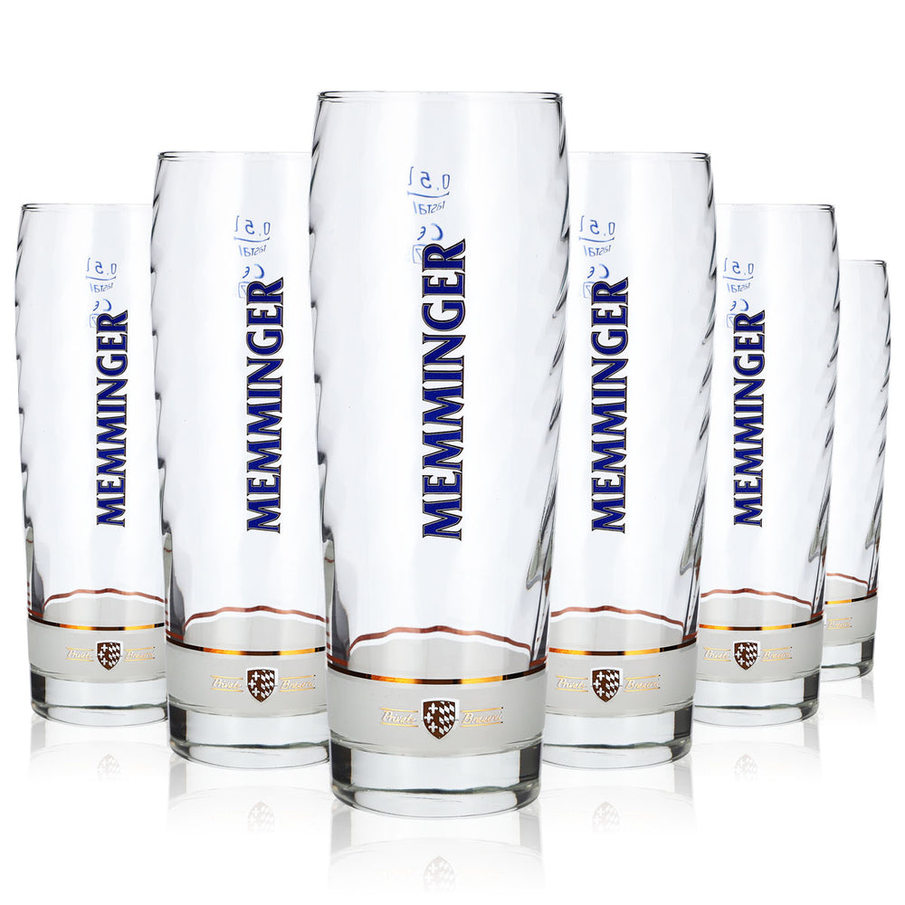 6 szklanek do piwa Memminger o pojemności 0,5 l, model Rastal Bistro, szklanki Willibecher (zestaw 6 sztuk)