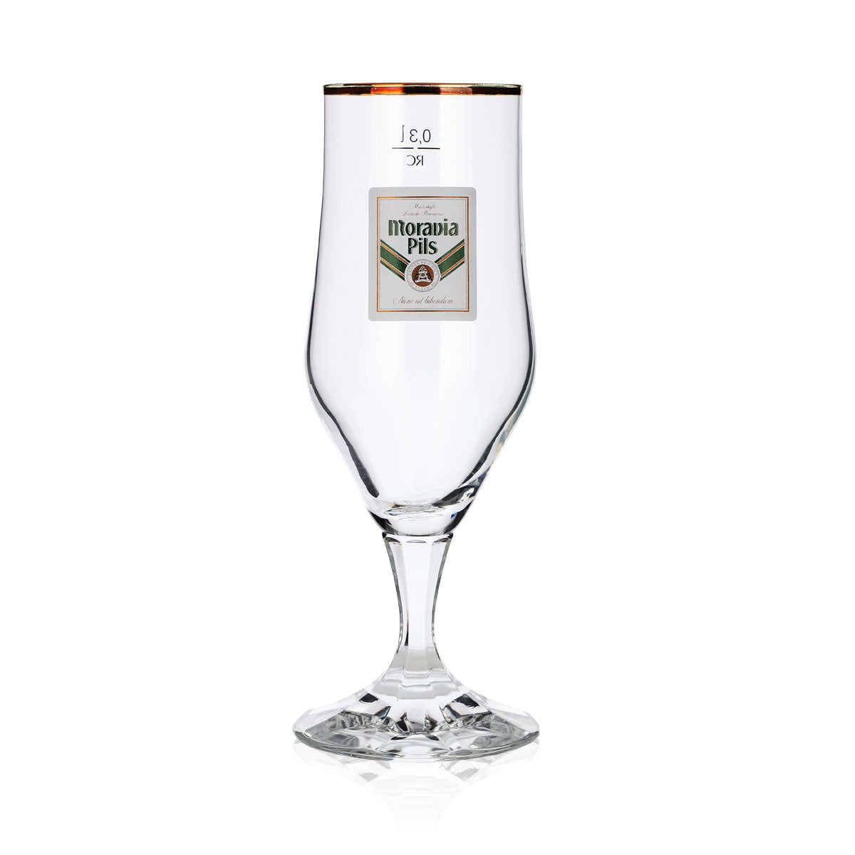 6x Moravia Beer Beer Glass Beer Glasses 0,3l Goblet "Hopfenperle" Gold Rim RC – Widok 2