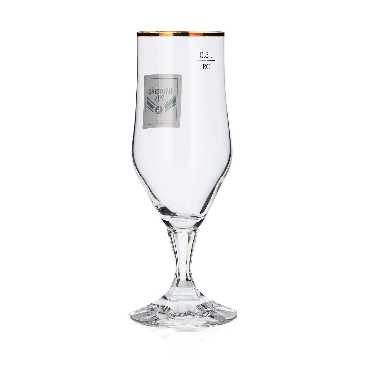 6x Moravia Beer Beer Glass Beer Glasses 0,3l Goblet "Hopfenperle" Gold Rim RC – Widok 4