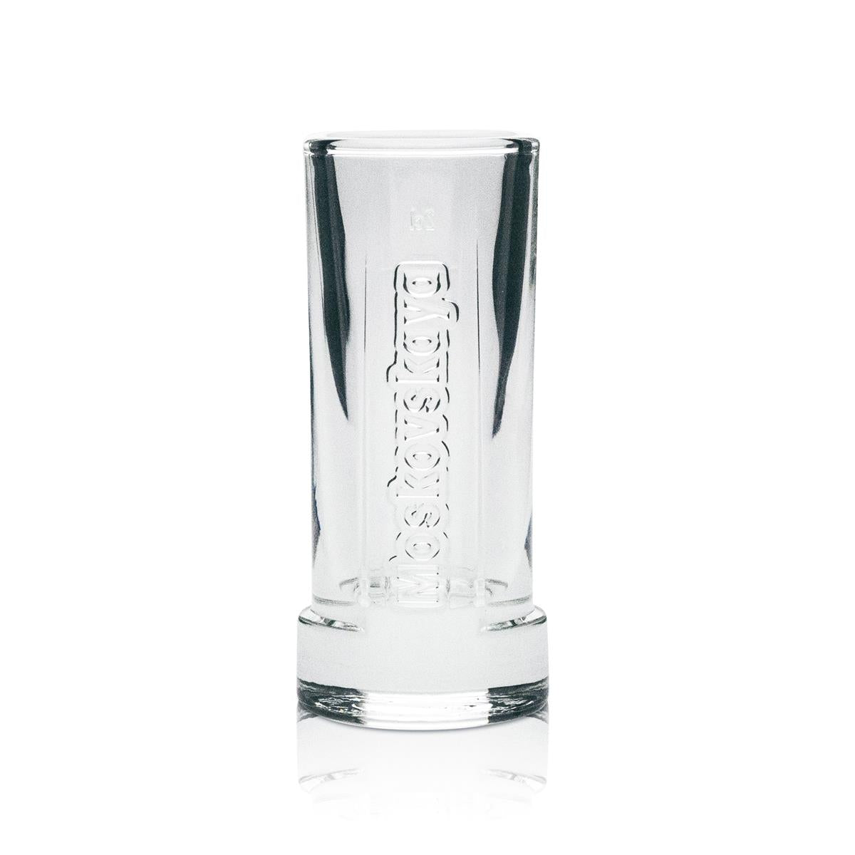 6x Moskovskaya Vodka Glass Shot 2cl Relief – Widok 2