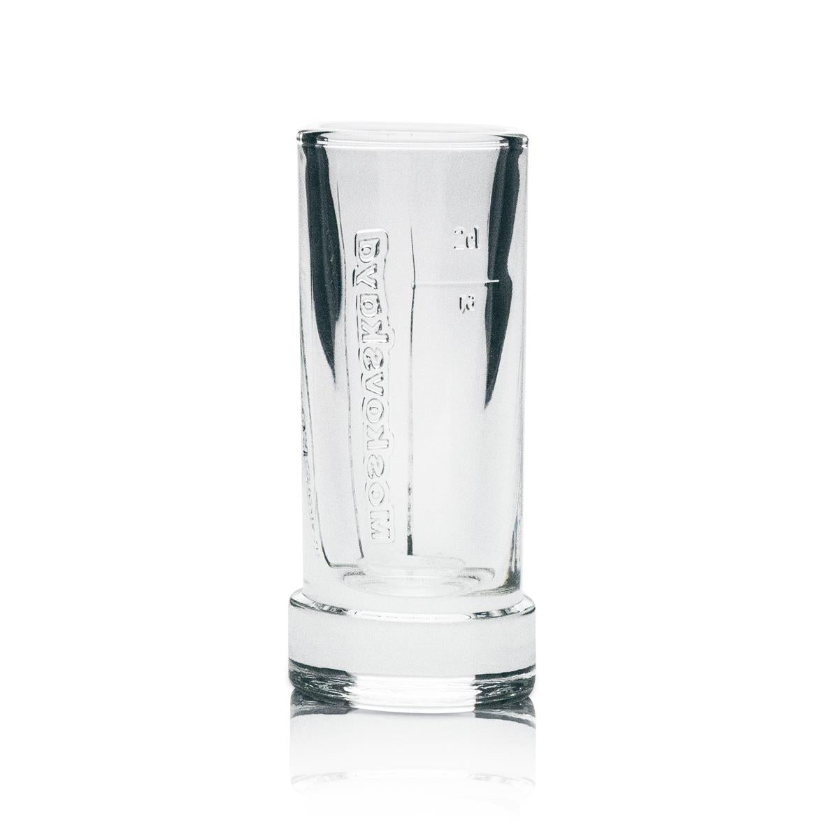 6x Moskovskaya Vodka Glass Shot 2cl Relief – Widok 3