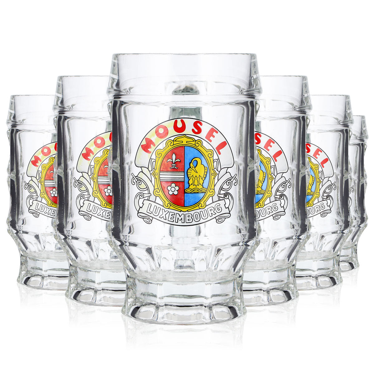6 sztuk szklanek do piwa „Mousel” o pojemności 0,25 l (kufel)