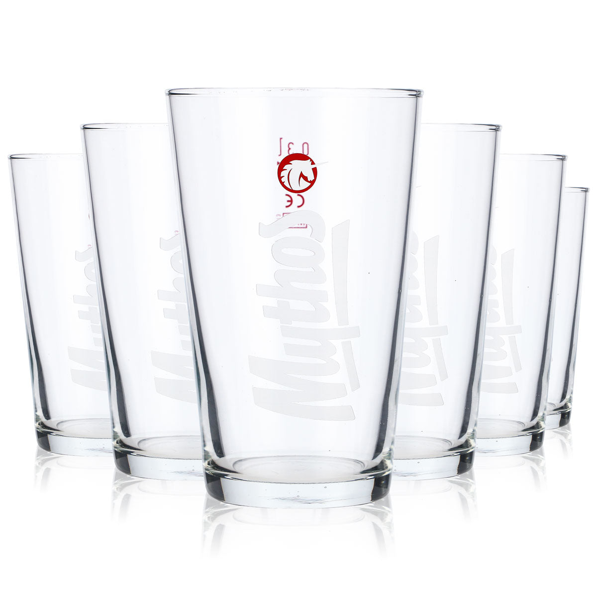 6x szklanki do piwa Mythos Szklanki do piwa Kubki 0,3 l Białe logo w pionie – Widok 5