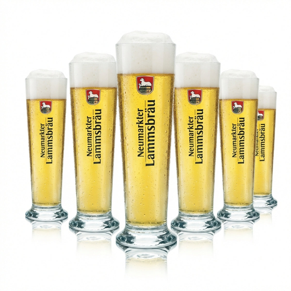 6x Neumarkter Lammsbräu Szklanka do piwa 0,5l Stange Ekskluzywne kieliszki Rastal Tulip Goblet