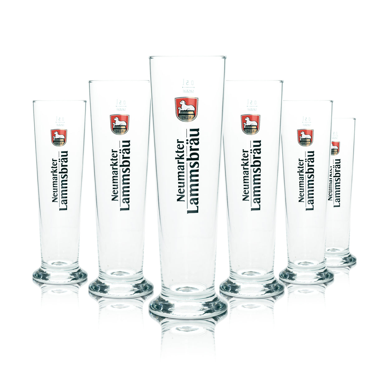 6x Neumarkter Lammsbräu Szklanka do piwa 0,5l Stange Ekskluzywne kieliszki Rastal Tulip Goblet – Widok 4