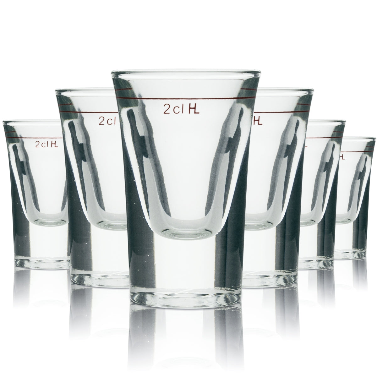 6x No Name Glass Shot Junior Stamper 2,7cl