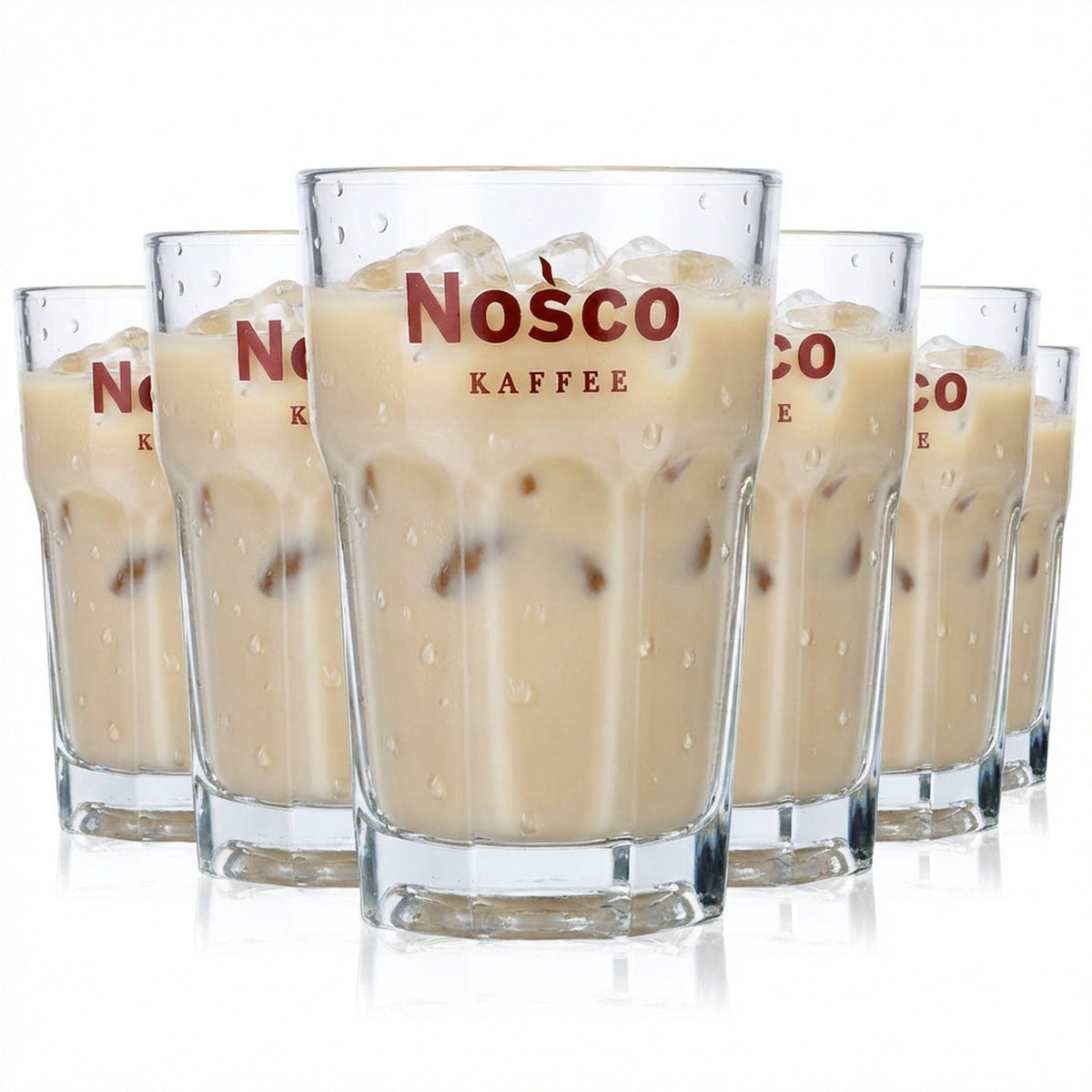 6x Nosco Kawa Szklanka 0,3 l Szklanki do kawy Szklanka do espresso Szklanka do latte
