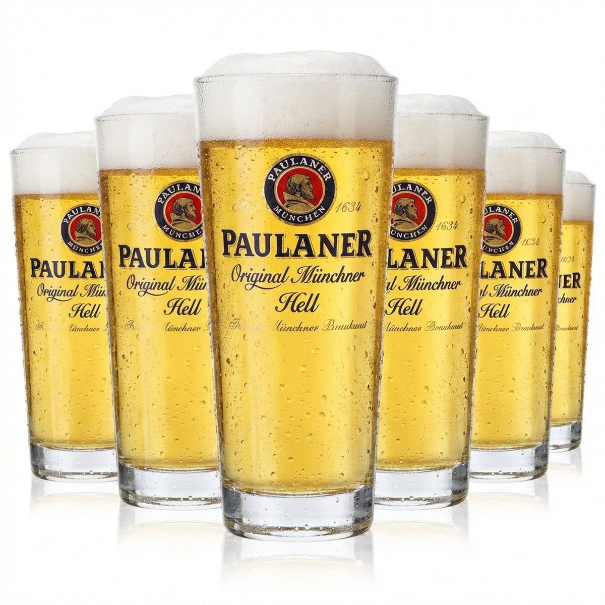 6x szklanka do piwa Paulaner 0,25 l Kubki do piwa Frankonia Original Münchner Hell