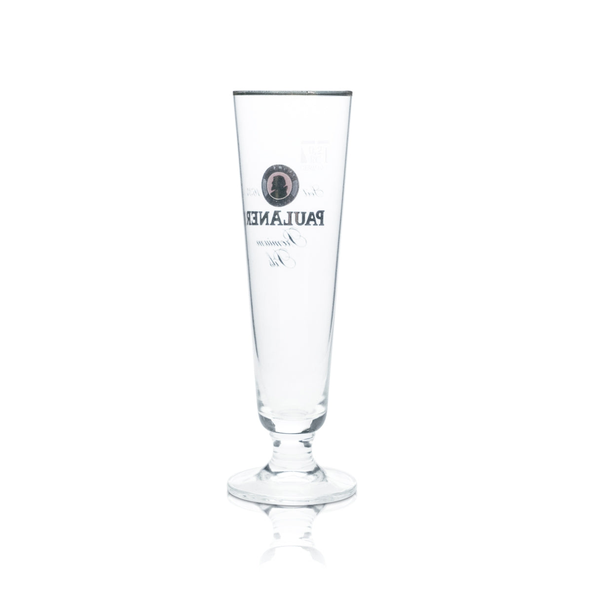 6x Paulaner szklanka do piwa 0.2l kielich tulipan złoty brzeg szklanki pilsner gastro browar bar – Widok 3