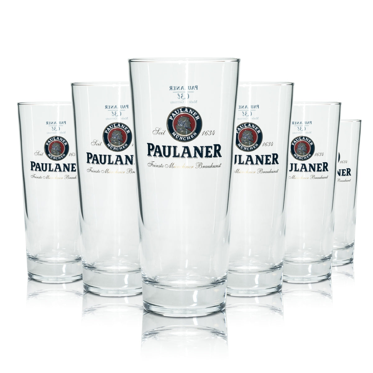 6x szklanka do piwa Paulaner 0,3l kufel Frankonia Sahm Willi szklanki browar Helles