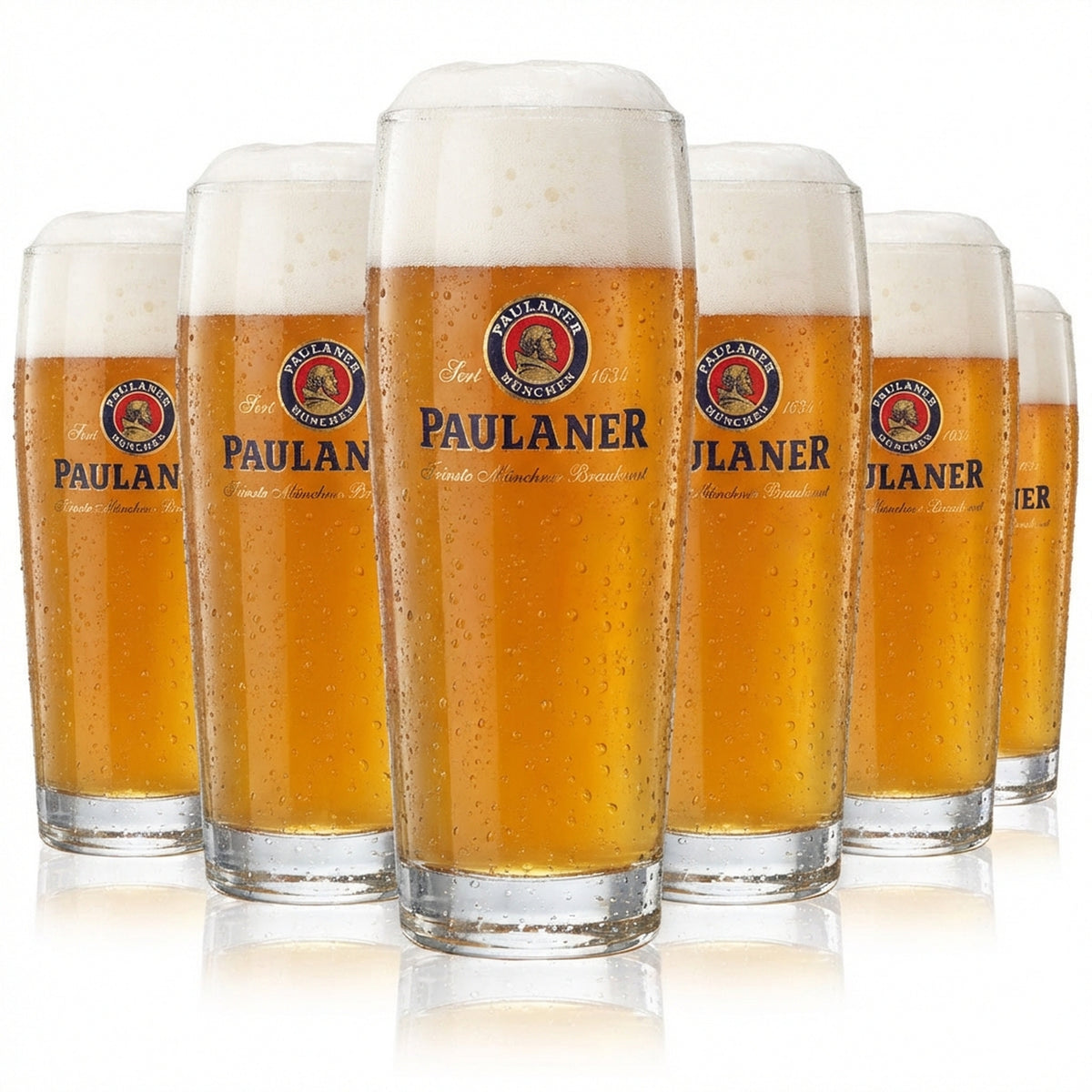 6 szklanek do piwa Paulaner 0,25 l Willi-Becher Sahm Gloria