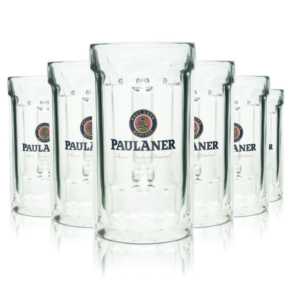6x szklanka do piwa Paulaner 0,4 l kufel do piwa  Seidel Humpen zestaw szklanek browar Bawaria