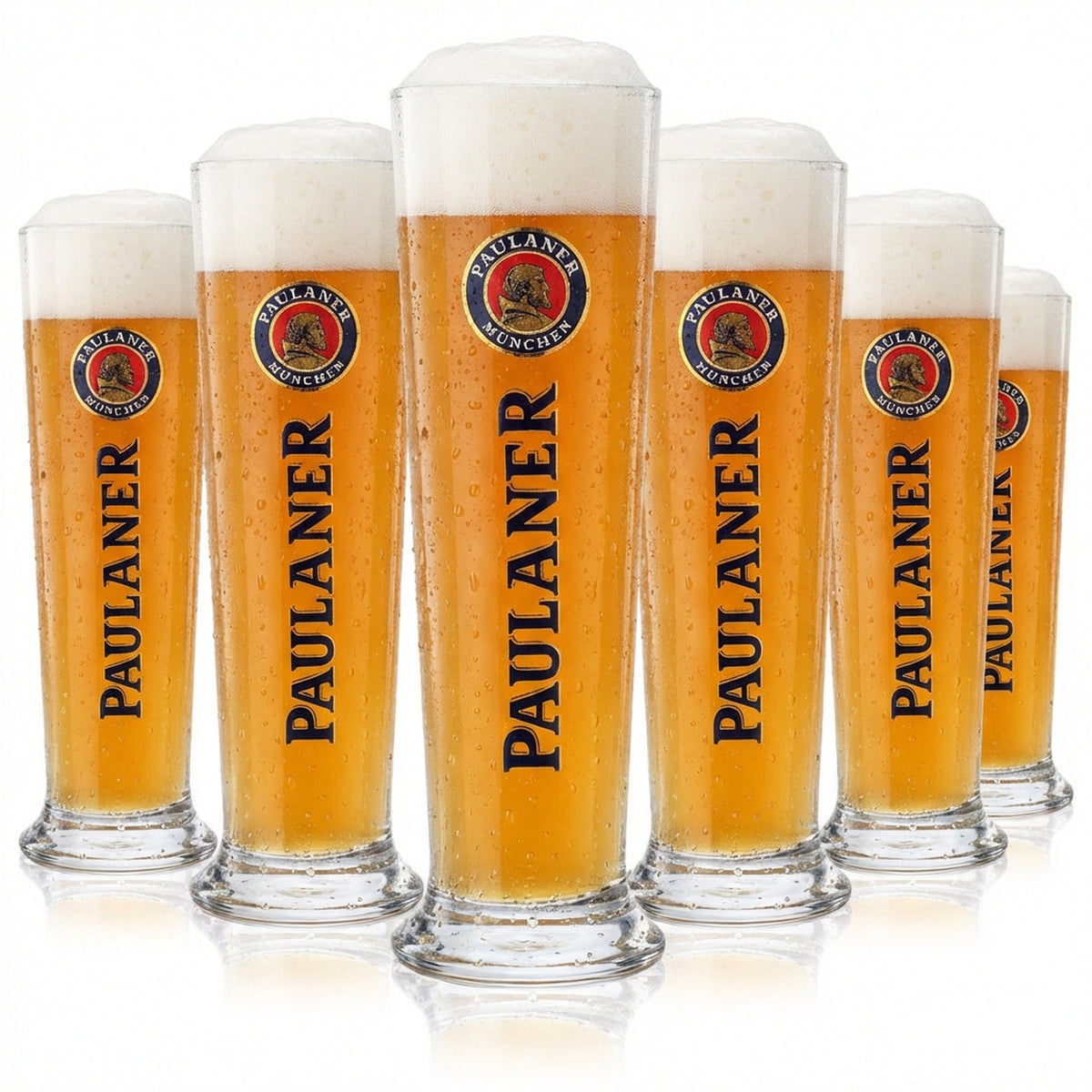 6x Paulaner Exclusive Kieliszki do piwa Kieliszki do piwa pszenicznego 0,2 l Rastal