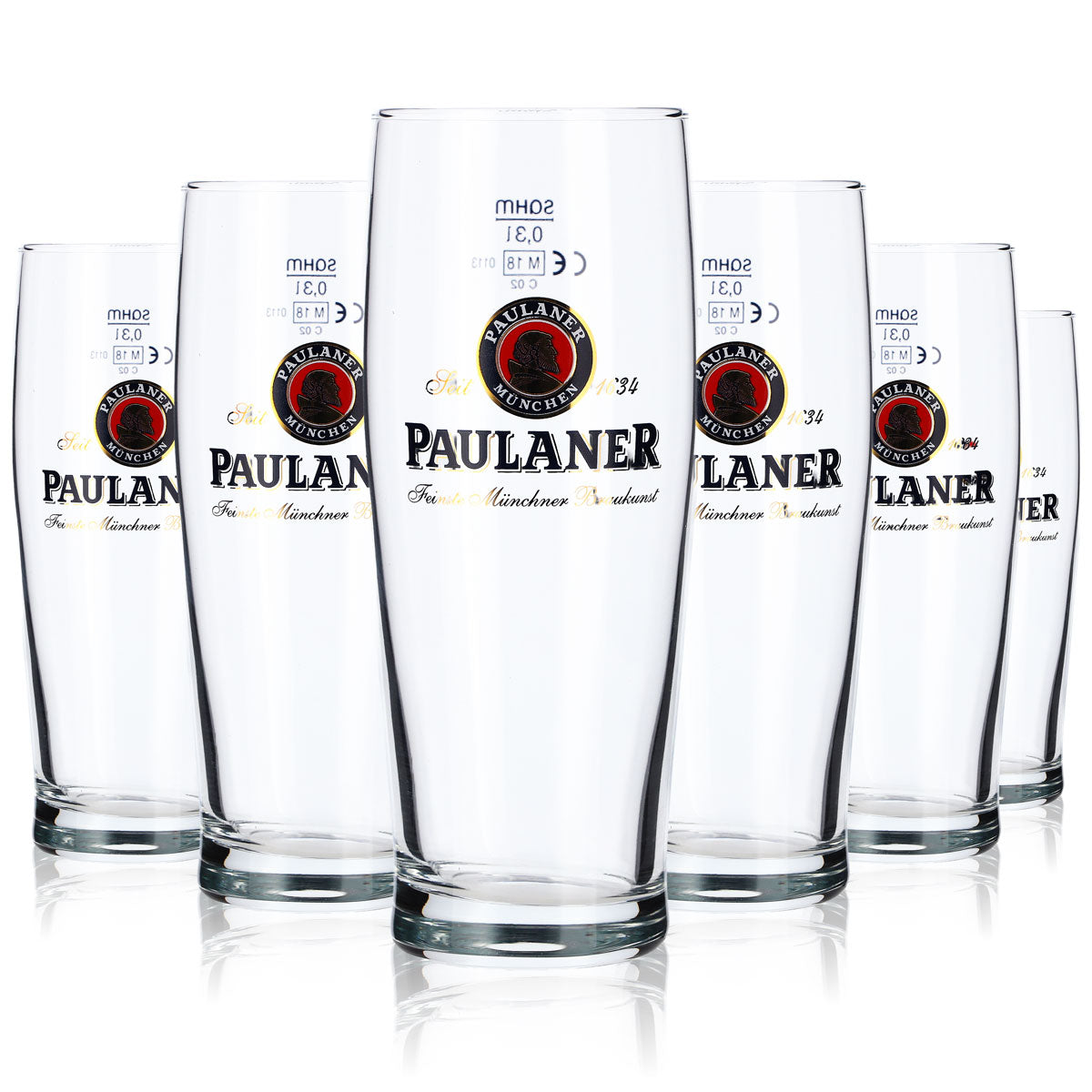 6x szklanka Paulaner Willibecher 0,3 l Szklanki Szklanki do piwa Kubki Sahm Gloria – Widok 5