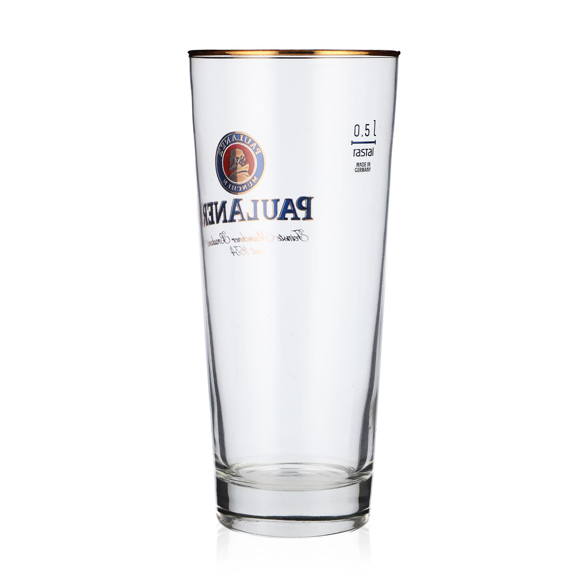 6x Paulaner Weissbier Szklanki do piwa Frankonia 0,5 l ze złotym brzegiem – Widok 4