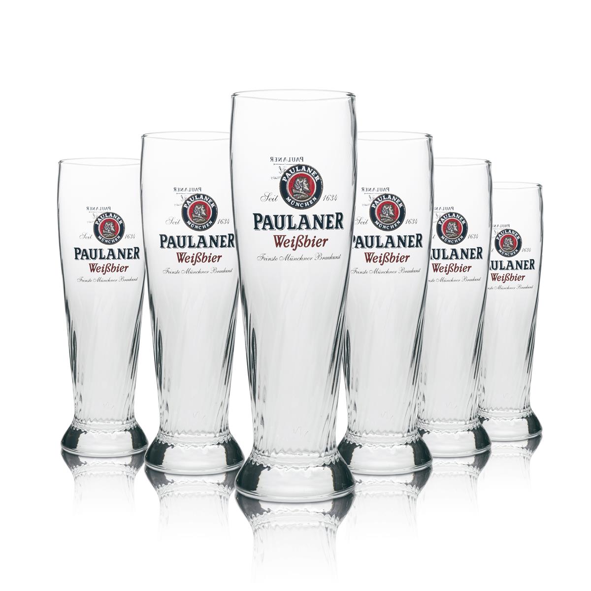 6x Paulaner szklanka do piwa pszenicznego 0,3l drożdżowa kryształowa szklanka do piwa pszenicznego Monachium Bawaria Gastro – Widok 4