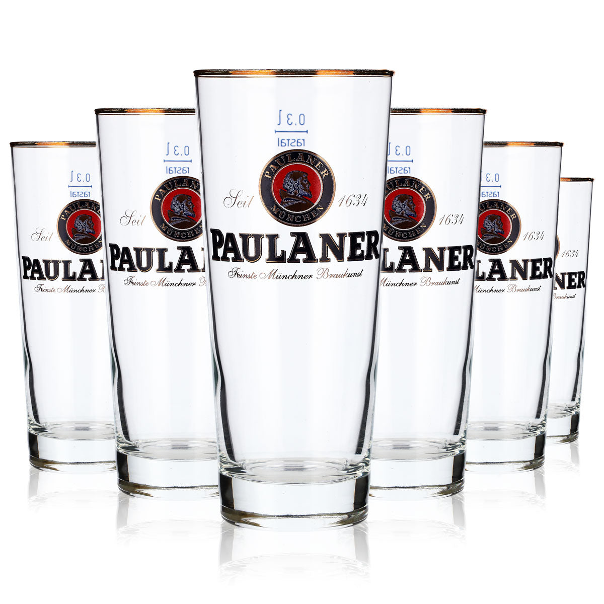 6x Paulaner Weissbier Szklanka do piwa Szklanki Frankonia 0,3 l Kubek Willi – Widok 2