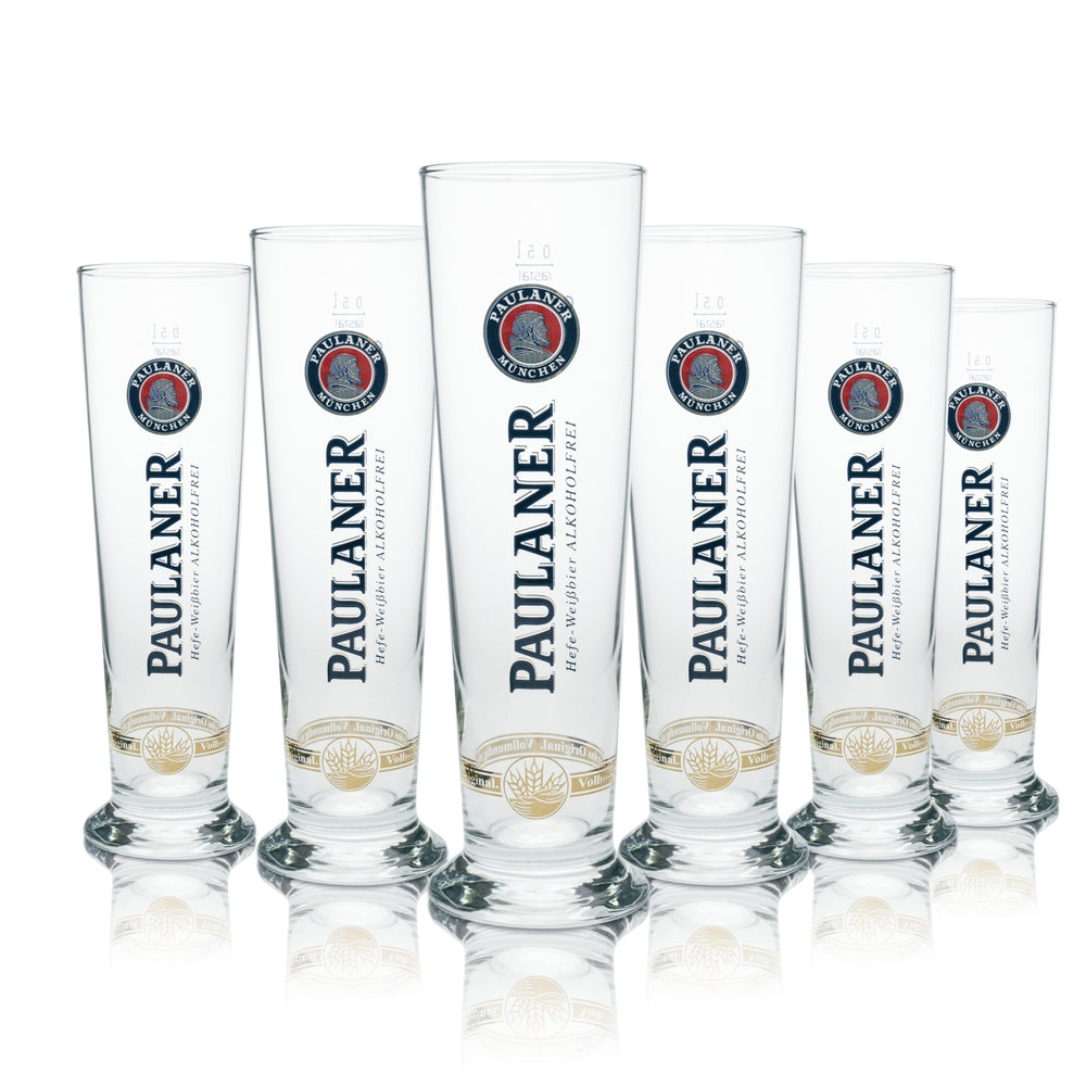 6x szklanka do piwa Paulaner Weißbier 0,5 l Hefeweizen Kristallweizen Szklanki bezalkoholowe