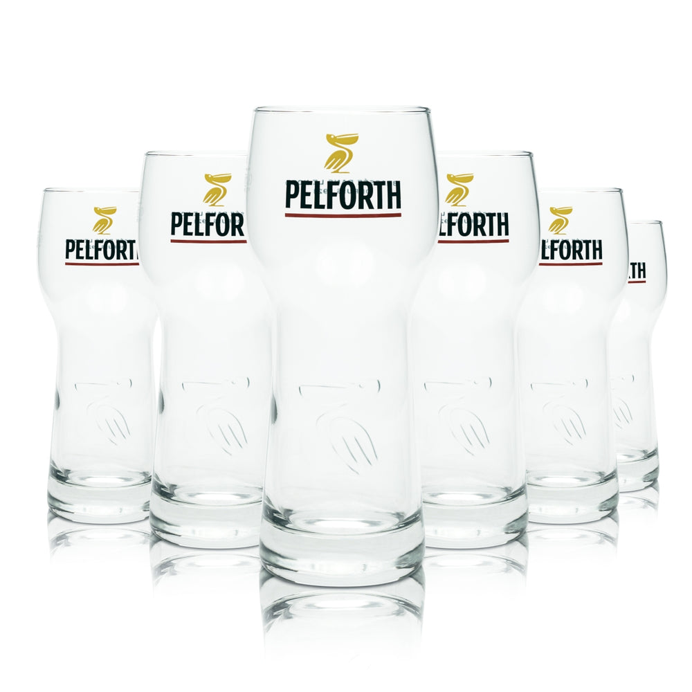 6x Szklanka do Piwa Pelforth 0,5l Relief Pelikan Szklanki Browar Francja Piwo Verre