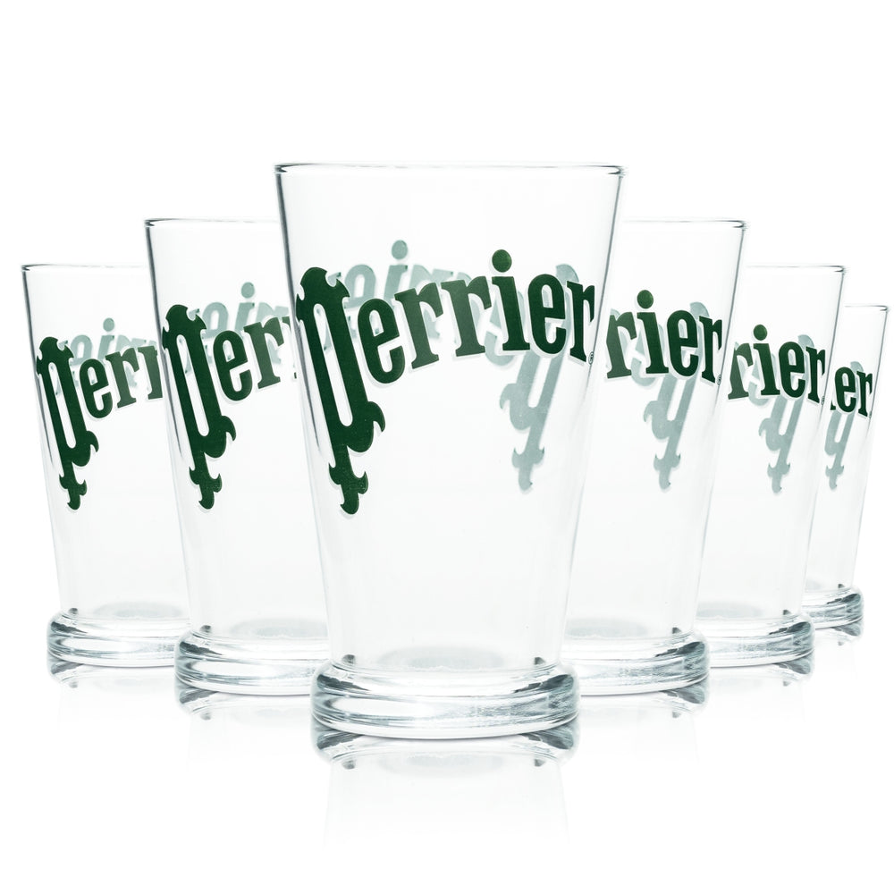 6x szklanka do wody Perrier Longdrink 0,3 l Retro Kolekcjonerskie Rzadkie Szklanki gastronomiczne Hotel