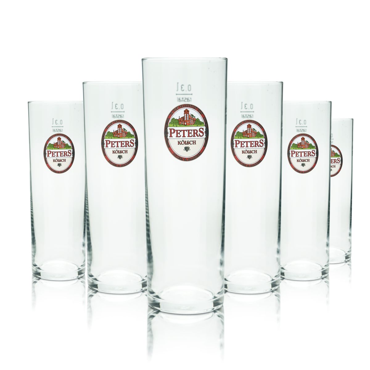 6x szklanka do piwa Peters Kölsch 0,3 l Zestaw szklanek do piwa Kölschstange Altbier Browar Kolonia