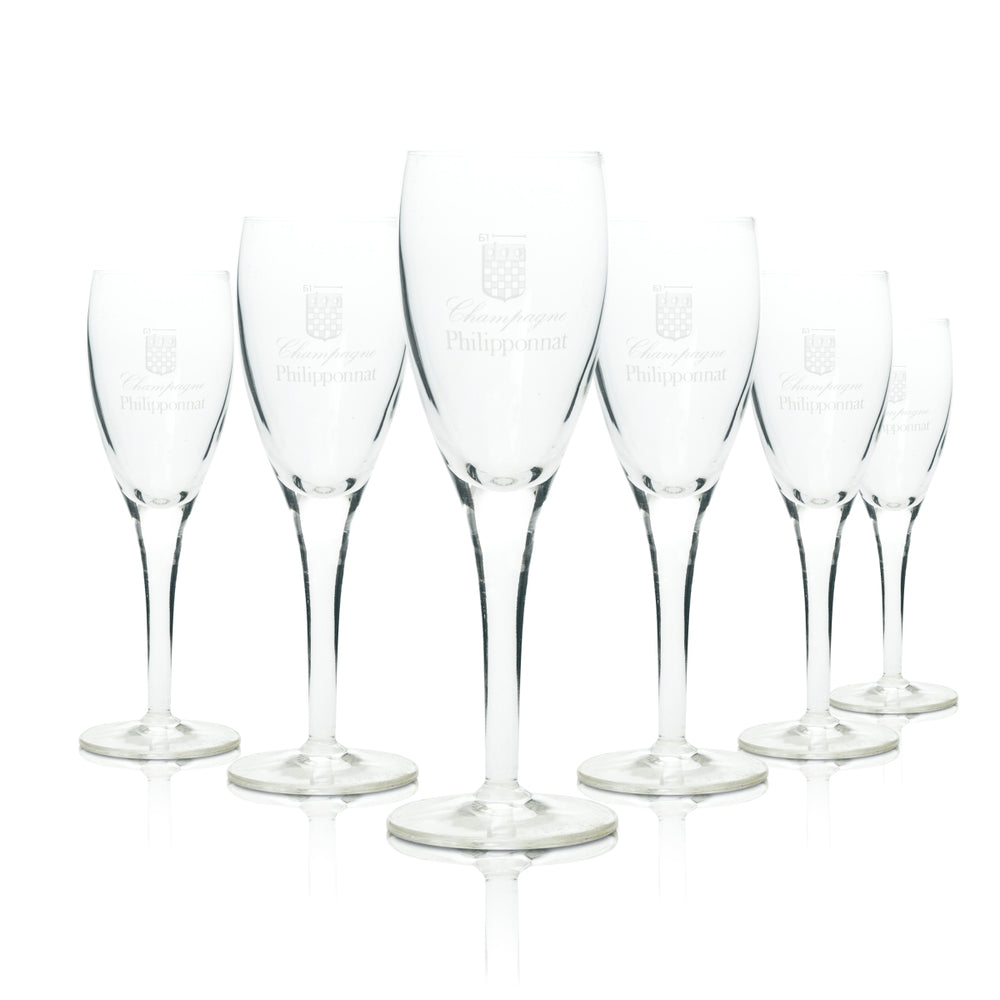 6x Philipponnat Champagne Glass 0.1l Flute Rastal Flute Champagne Glasses Prosecco Bar