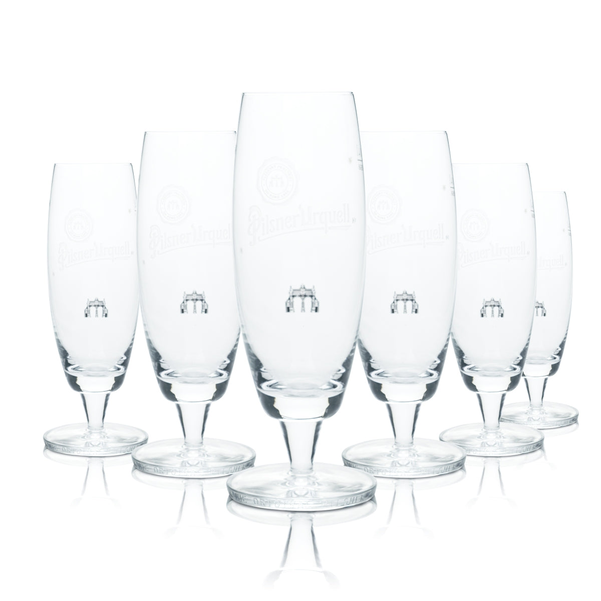 6x szkło Pilsener Urquell 0.4l goblet tulipan szklanki do piwa browar gastro kalibrowane