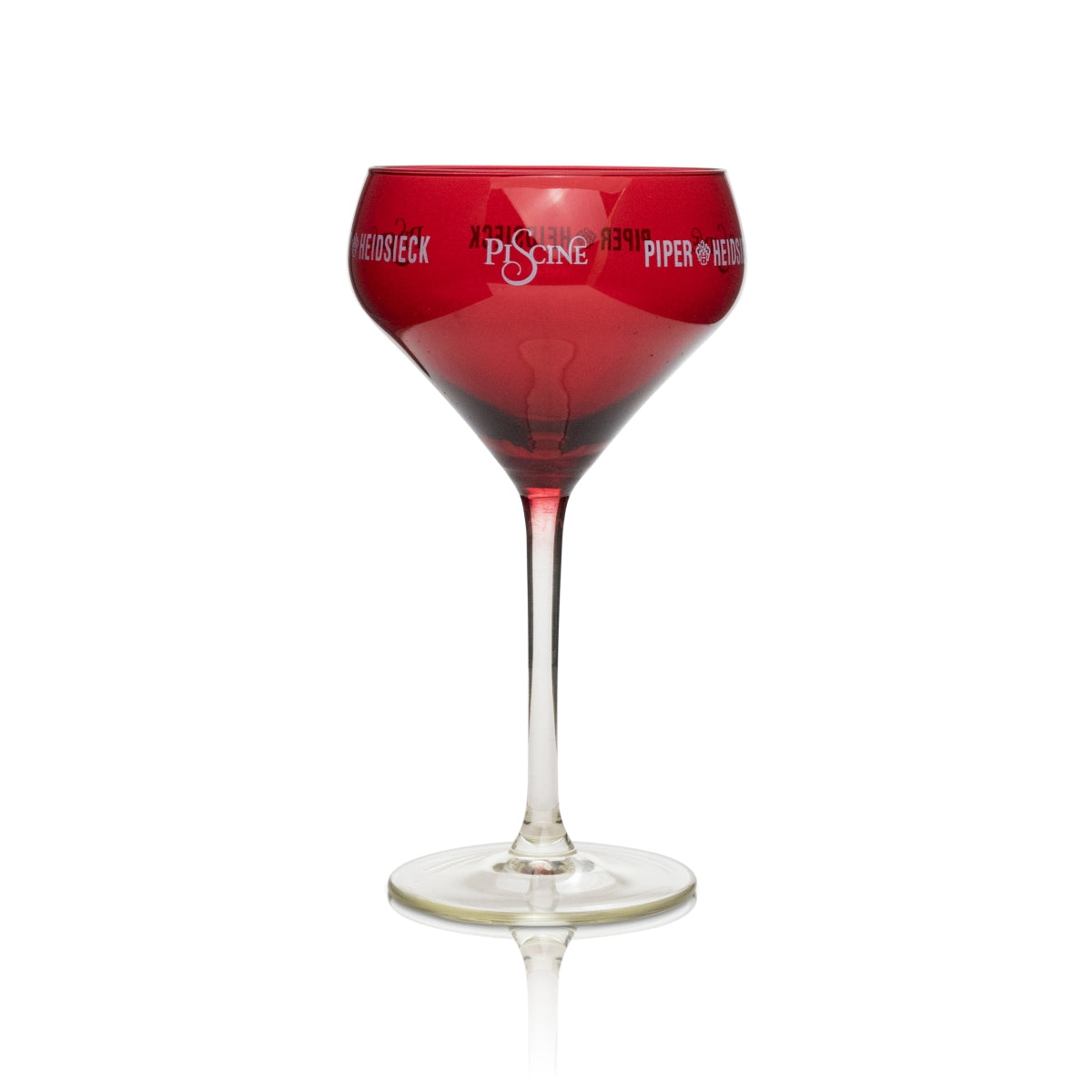 6x Piper-Heidsieck Champagne Glass Piscine Flute Red – Widok 3