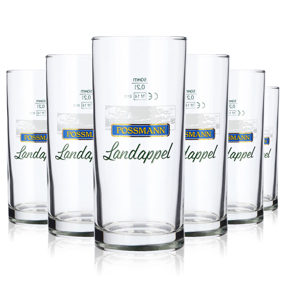 6x Possmann Szklanki do cydru 0,2 l Kubki „Landappel Sahm