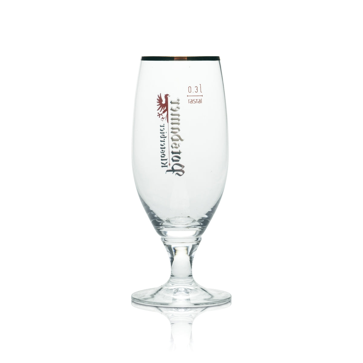 6x Szklanka do piwa Potsdamer Klosterbier 0.3l Szklanki do piwa Pils tulipan ze złotym brzegiem Gastro – Widok 3