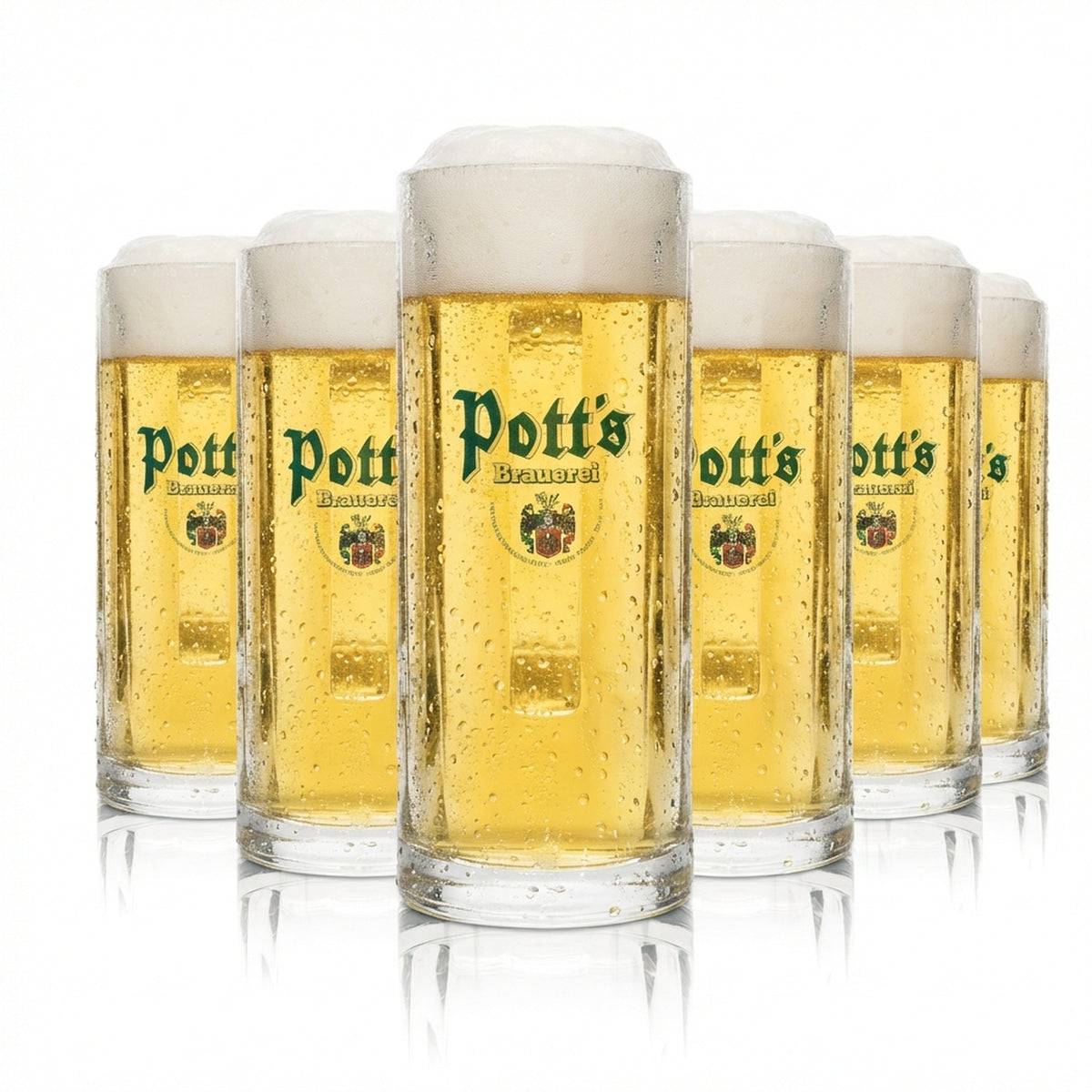 6x szklanka do piwa Potts 0,5l karbowany kufel Rastal