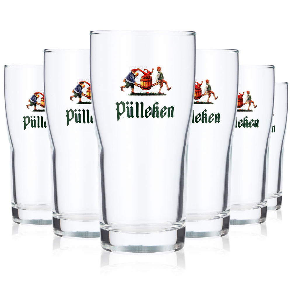 6 szt. szklanek do piwa Pülleken Veltins o pojemności 0,2 l, kubki Sahm Brewhouse, szklanki do piwa Willibecher (zestaw 6 szt.)