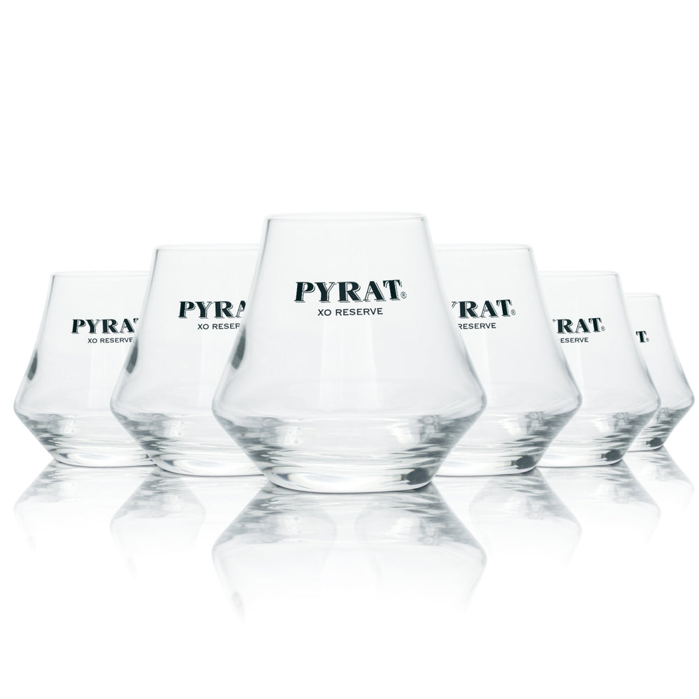 6x Pyrat XO Reserve Rum Glass 0,29l Tumbler Tasting Glasses Special Longdrink Bar