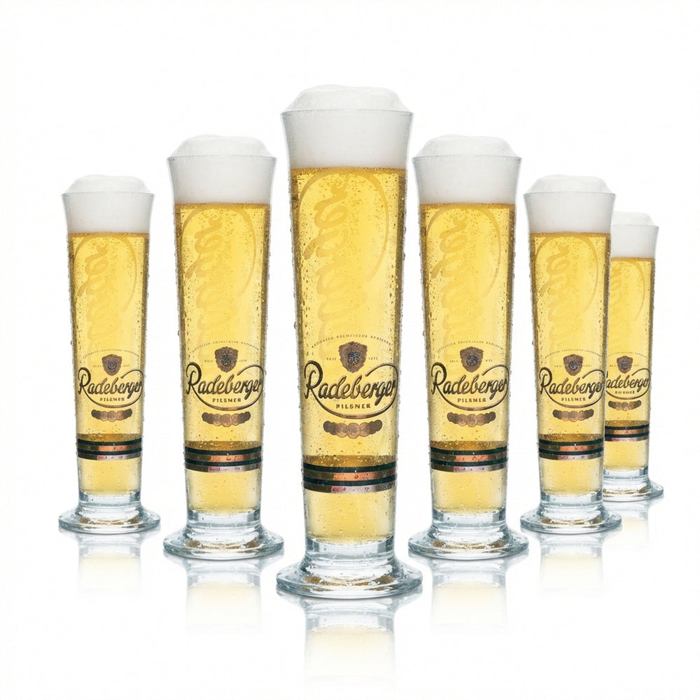 6x szklanka do piwa Radeberger 0,3 l, kielich, tulipan, szklanki do piwa Pils Gastro