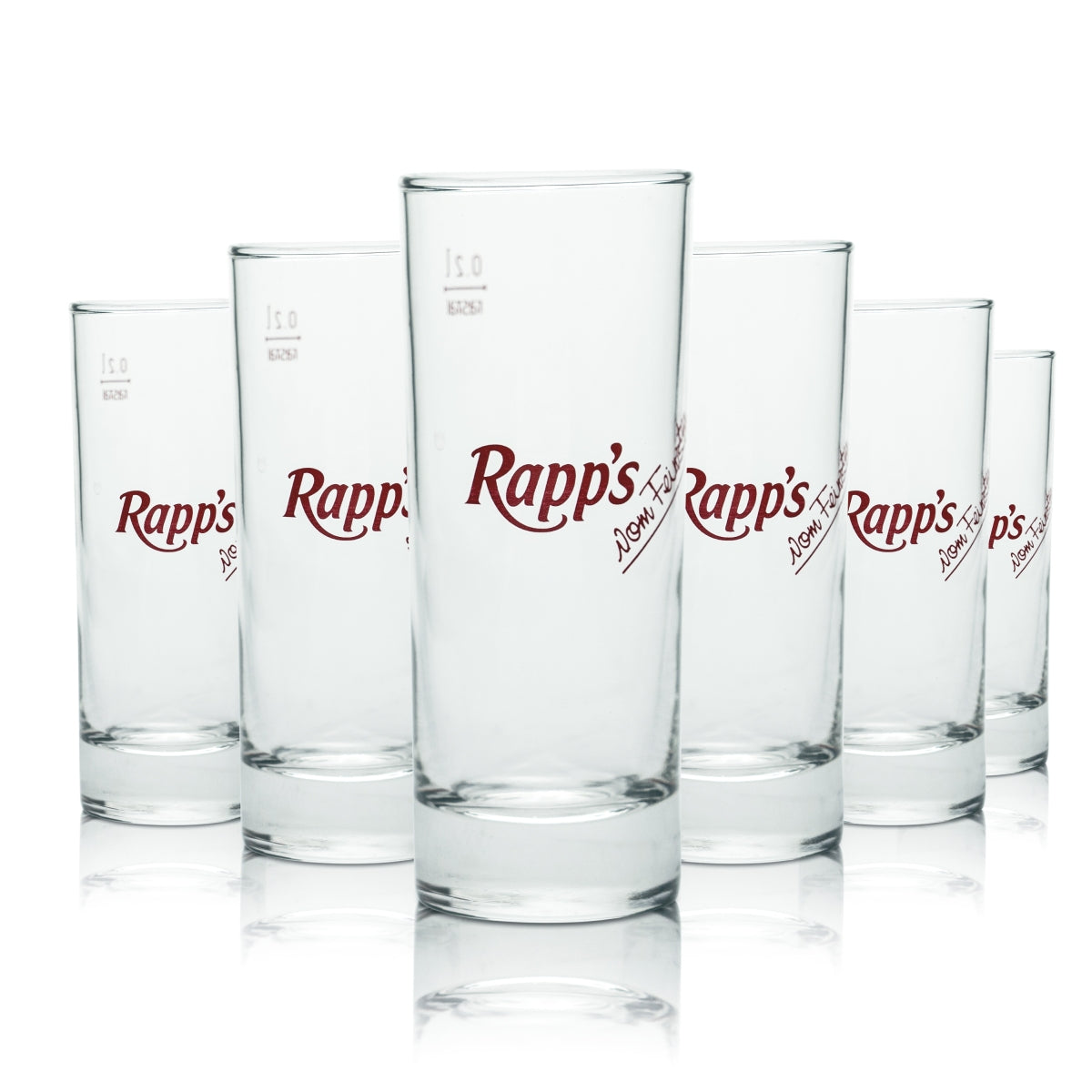 6x szklanka Rapps 0.2l tumbler longdrink szklanki kalibrowane gastro sok woda spritzer
