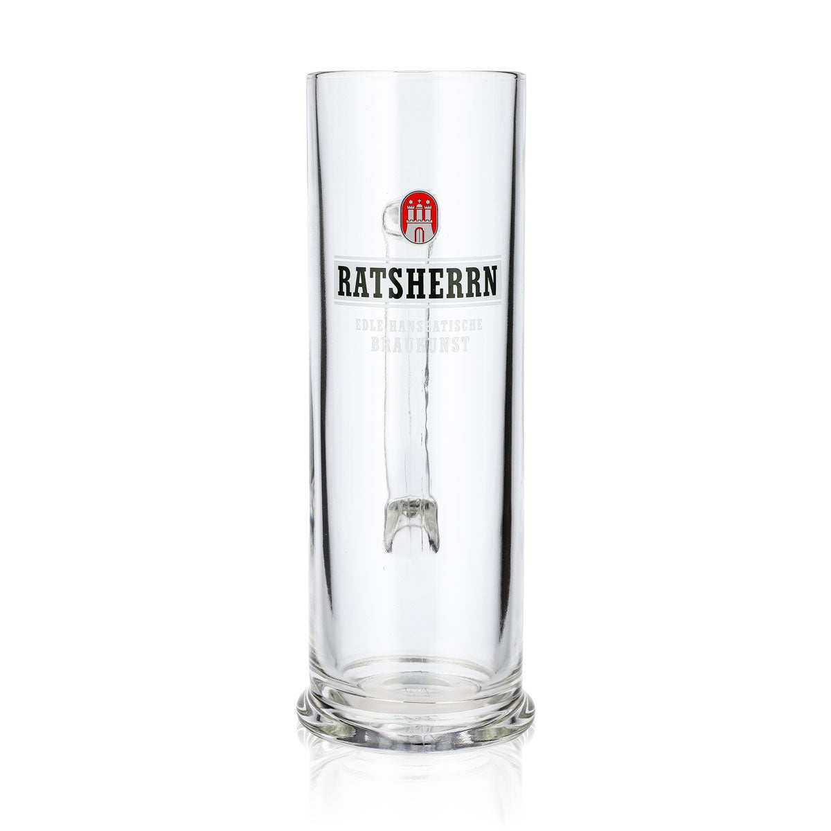 6 szt. szklanek piwnych „Ratsherrn” z białym logo „Hanseatische” (zestaw 6 sztuk) – Widok 2