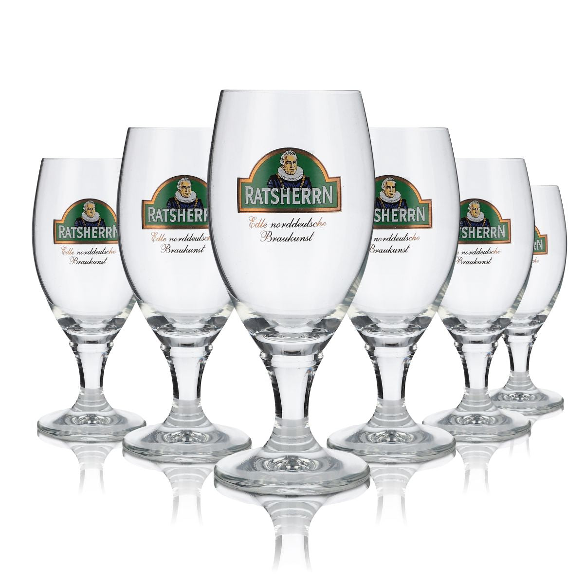 6x szklanka Ratsherrn 0,2 l Tulipan Szklanki do piwa Deister Pokal RC Ritzenhoff