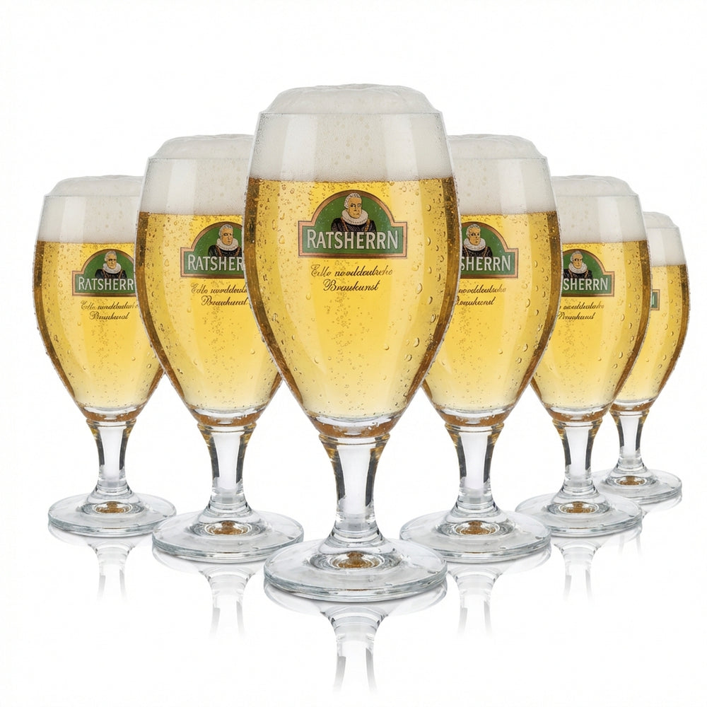 6x szklanka do piwa Ratsherrn Pils 0,4 l Szklanki do piwa Szklanki do piwa Pokalglas Ritzenhoff