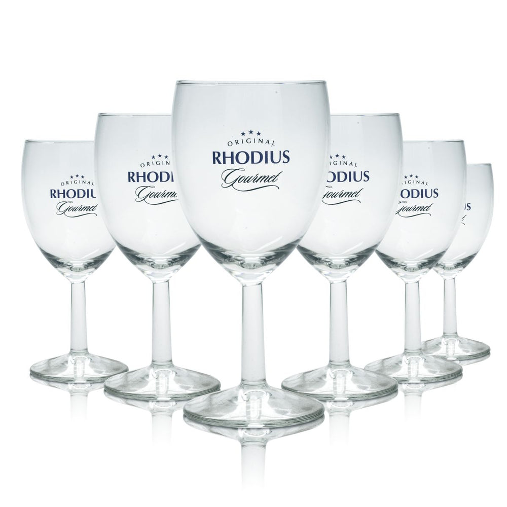 6x Rhodius Glass 0.2l Gourmet Goblet Glass Zestaw szklanek do wody mineralnej i soków musujących