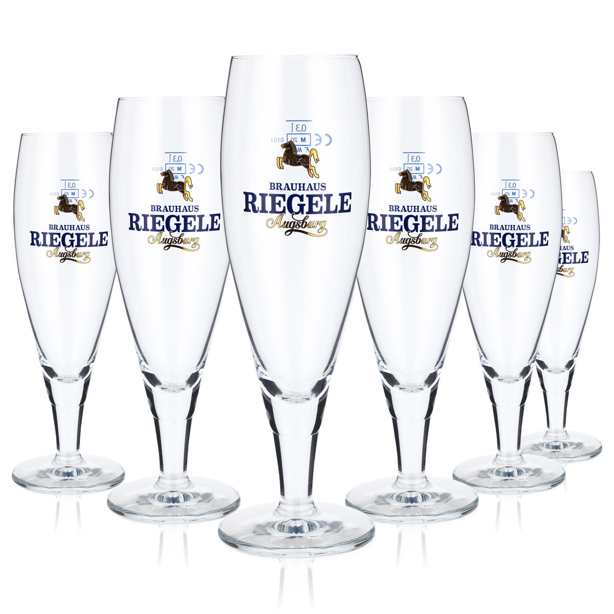 6x szklanka do piwa Riegele 0,3 l Szklanki do piwa Szklanki w kształcie tulipana