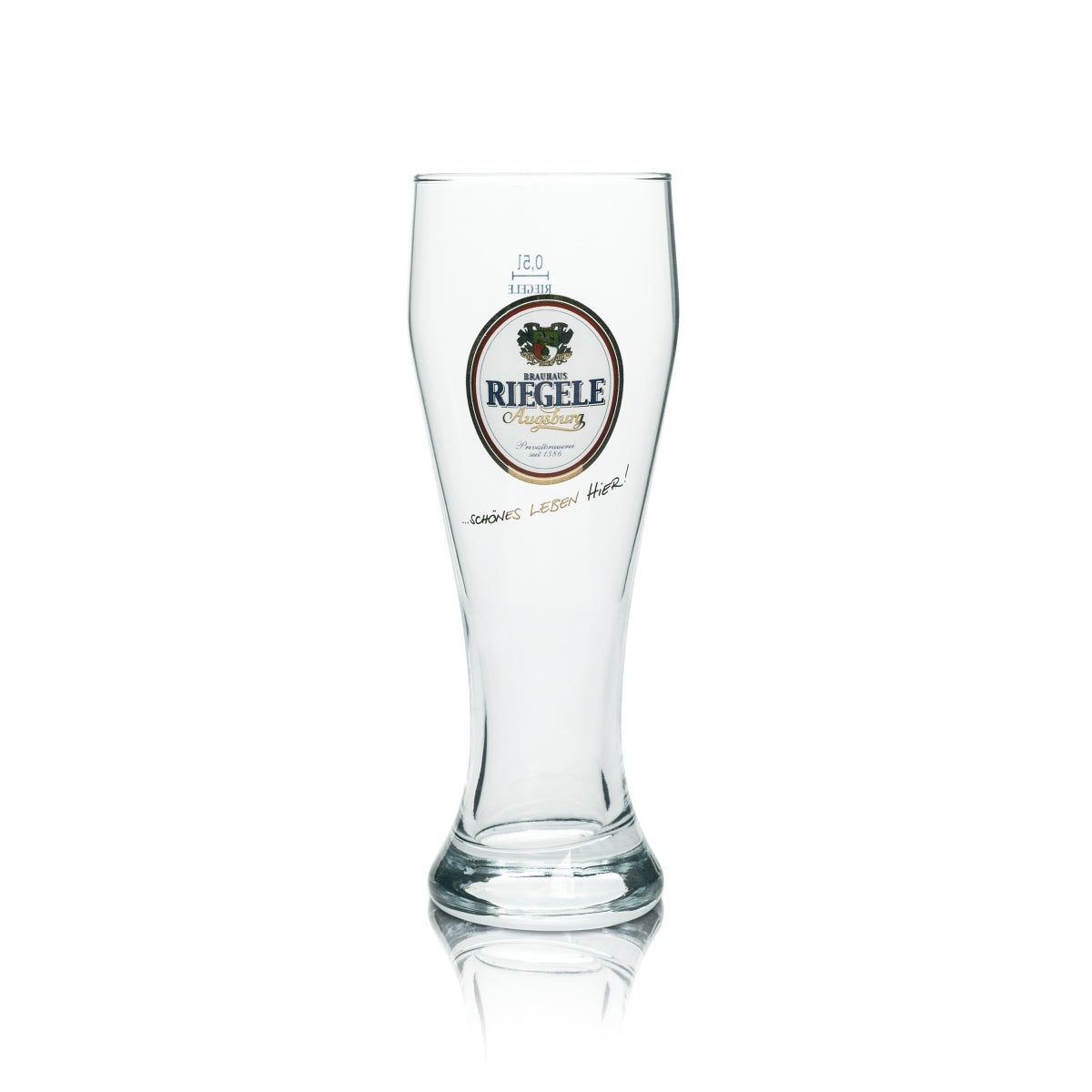 6x Szklanka do piwa Riegele 0,5l szklanki do piwa pszenicznego Hefe Weizen Browar Augsburg Beer Bar – Widok 2