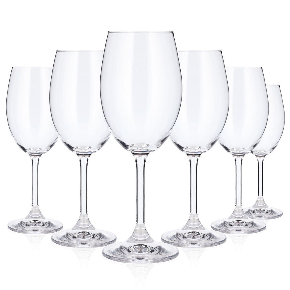 6 szt. kieliszków do wina Rio, kieliszki na nóżce 0,25 l, do białego wina, bez nadruku, Chardonnay (zestaw 6 szt.)
