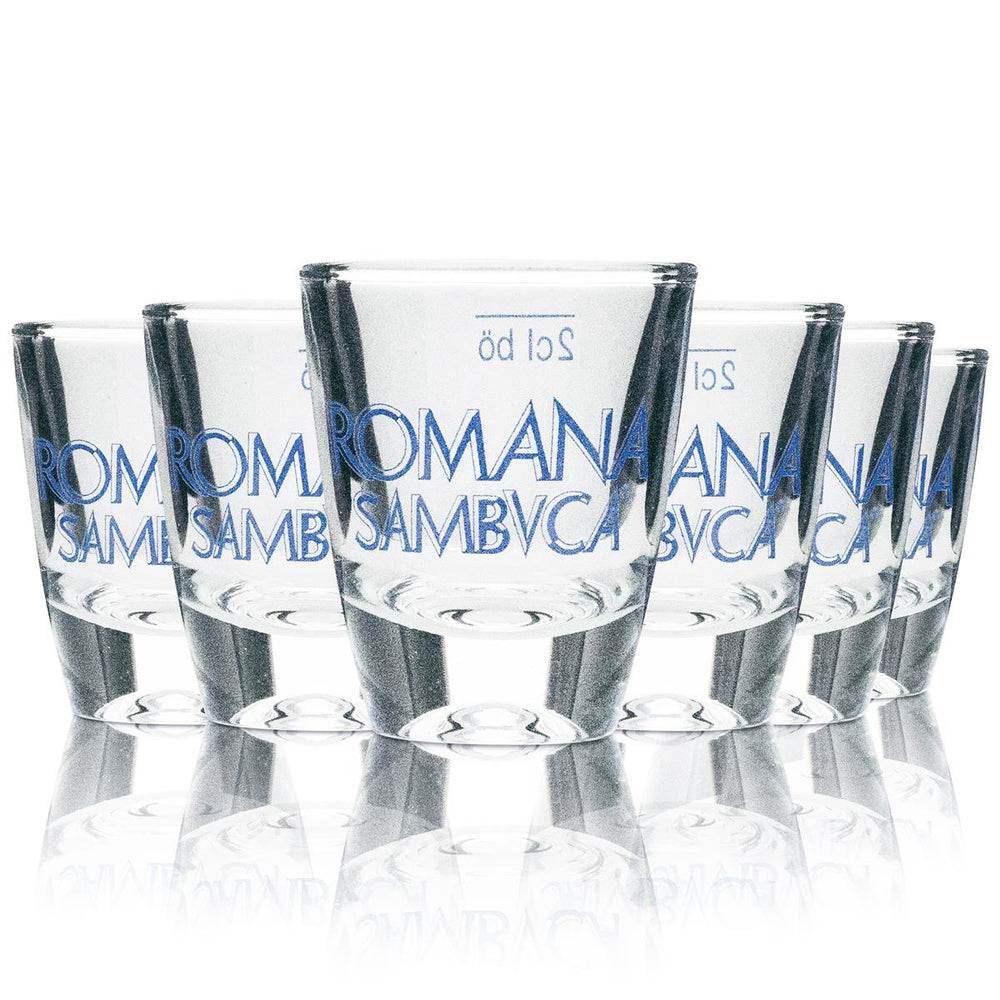 6x Romana Sambuca kieliszek shot 2 cl