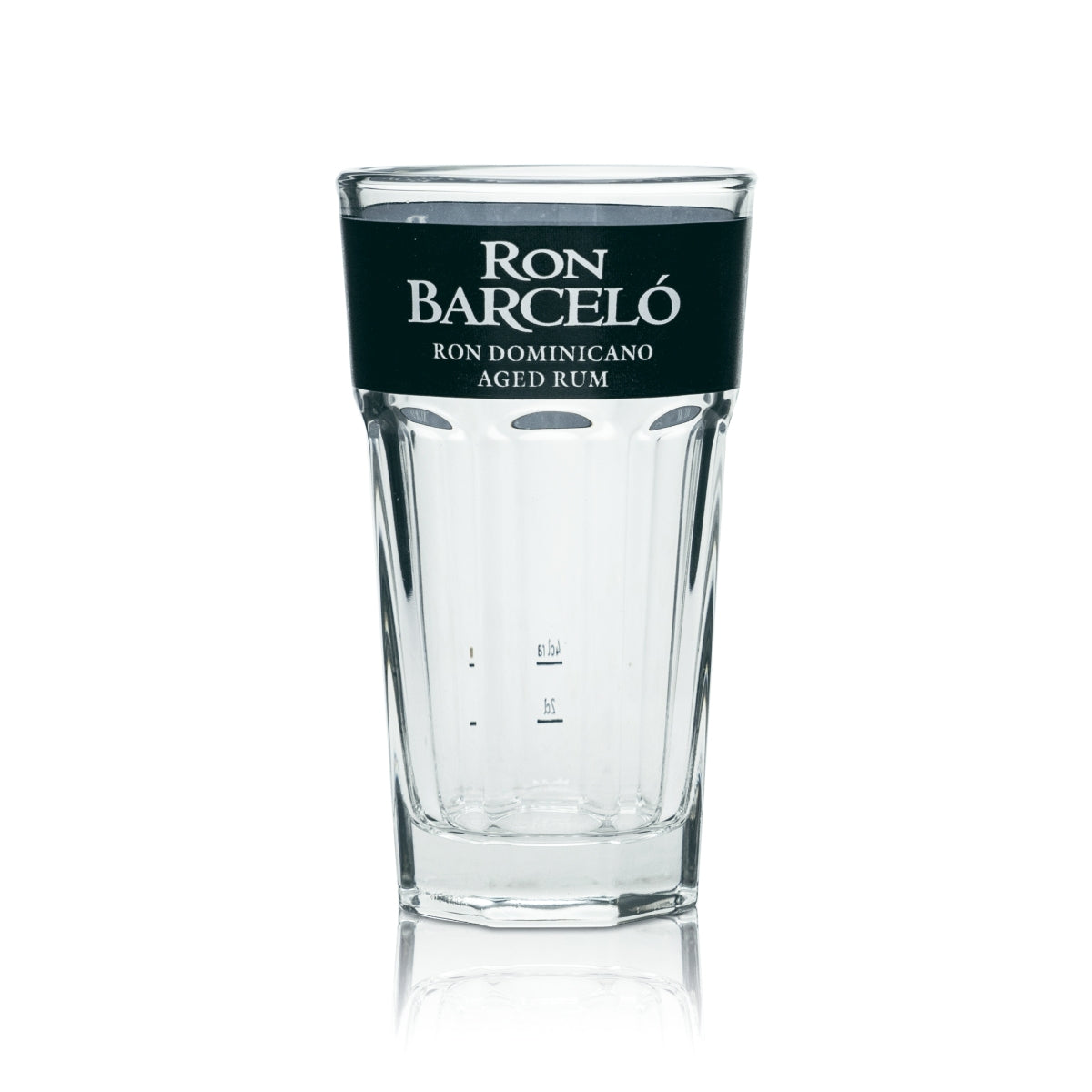 6x Ron Barcelo Rum Glass 0,34l Longdrink Glasses Cocktail Relief Contour 2cl 4cl – Widok 2