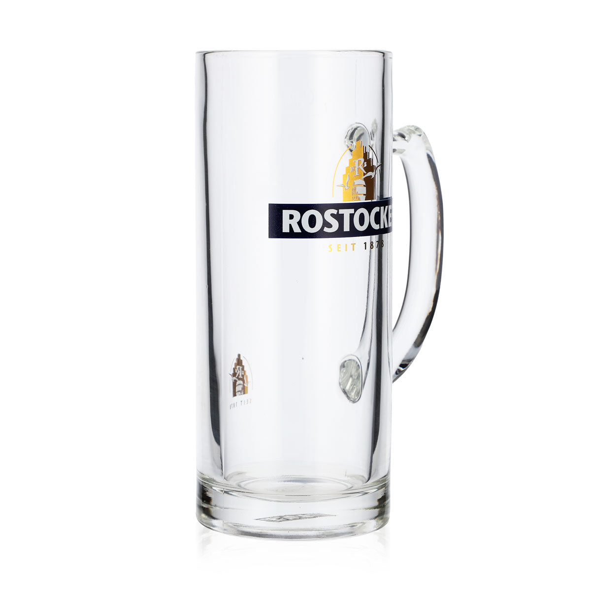 6x szklanka do piwa Rostocker Bier Glas Bierseidel 0,3 l, niebieski dzbanek ze złotym logo Rastal – Widok 3