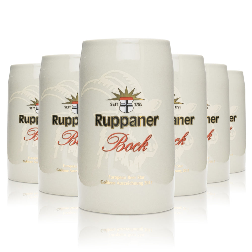 6x szklany porcelanowy kufel do piwa Ruppaner 500ml