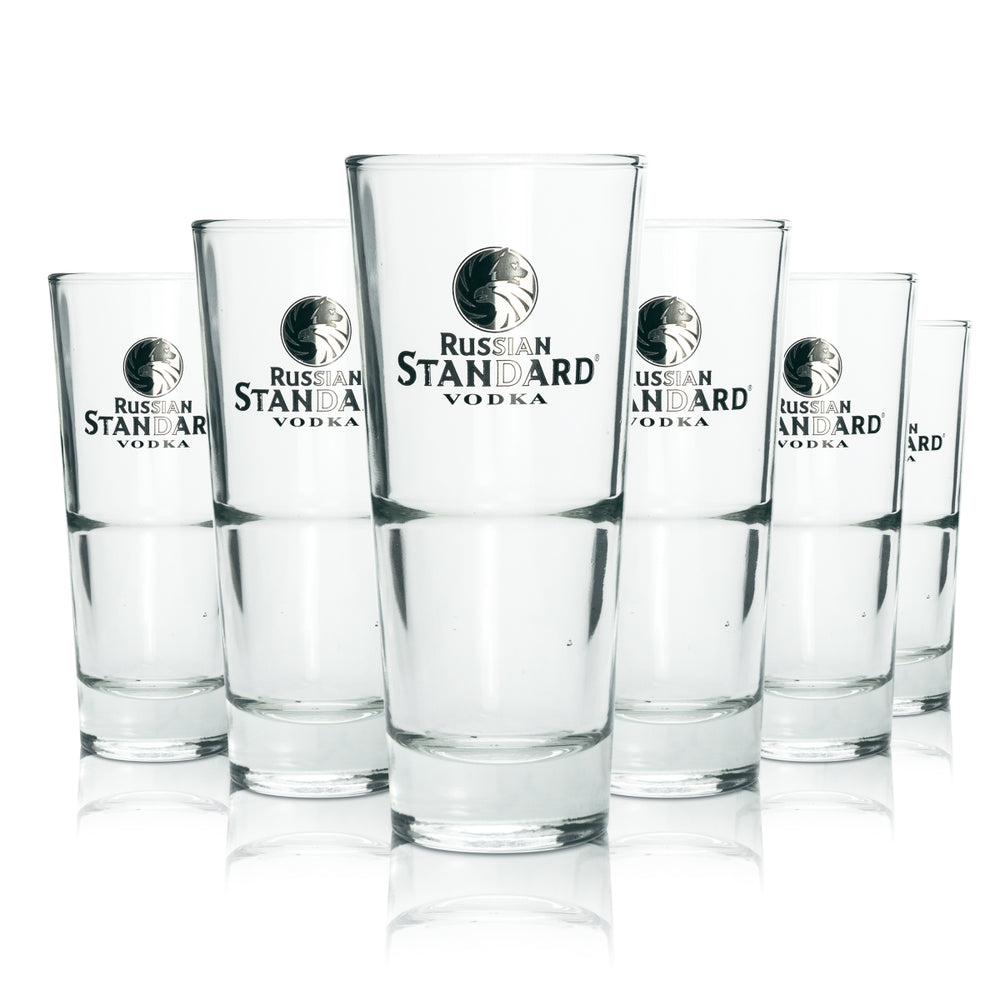 6 szt. szklanek „Russian Standard” 0,3 l – szklanki do drinków długich i koktajli, nadające się do układania w stosy, przeznaczone dla gastronomii i barów