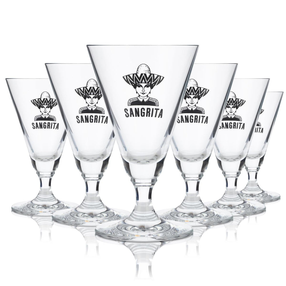 6x Sangrita Szklanka 0,125 l Szklanka kielichowa Szklanka do martini Sok warzywny Sok pomidorowy Long drink