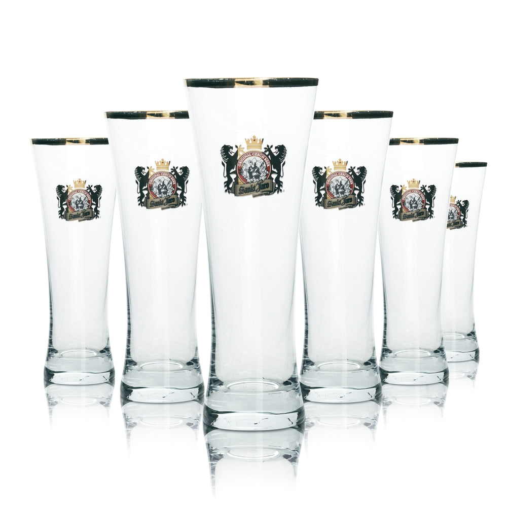 6x Sankt Jaro Beer Glass Goblet 0.3l Ritzenhoff Pils Glasses Tulip Czech Beer Cup