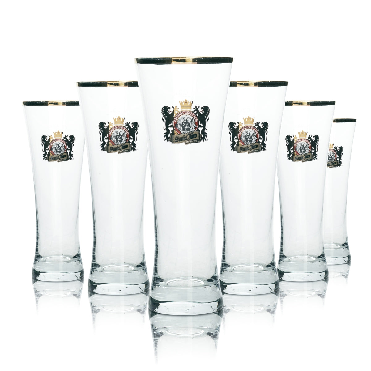 6x Sankt Jaro Beer Glass Goblet 0.3l Ritzenhoff Pils Glasses Tulip Czech Beer Cup